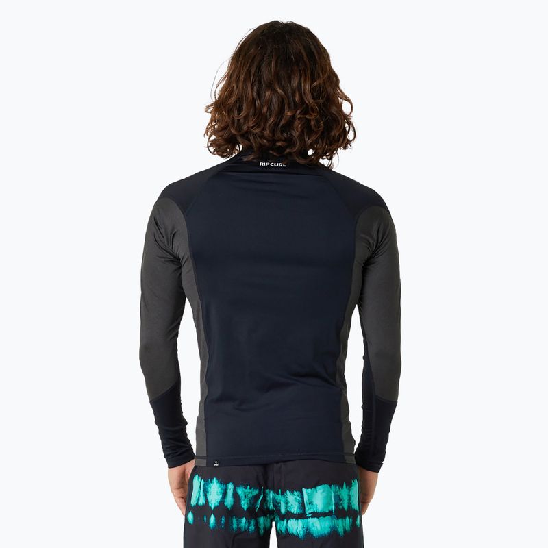 Tričko na plávanie  pánske Rip Curl Waves Upf Perf L/S s dlhým rukávom black 4