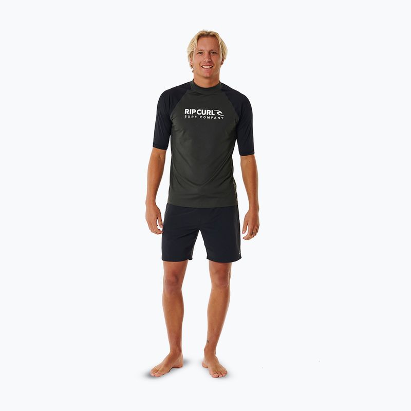 Pánske plavecké tričko Rip Curl Shock UPF black marle 2