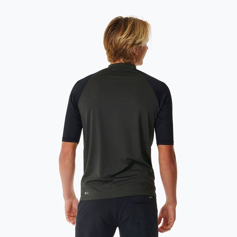Pánske plavecké tričko Rip Curl Shock UPF black marle 3