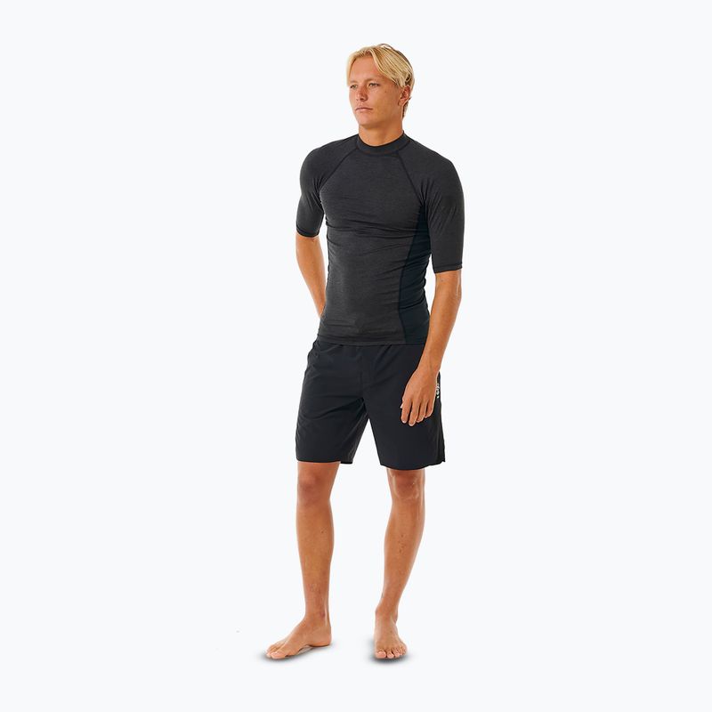 Pánske plavecké tričko Rip Curl Dawn Patrol UPF Performance black marle 2