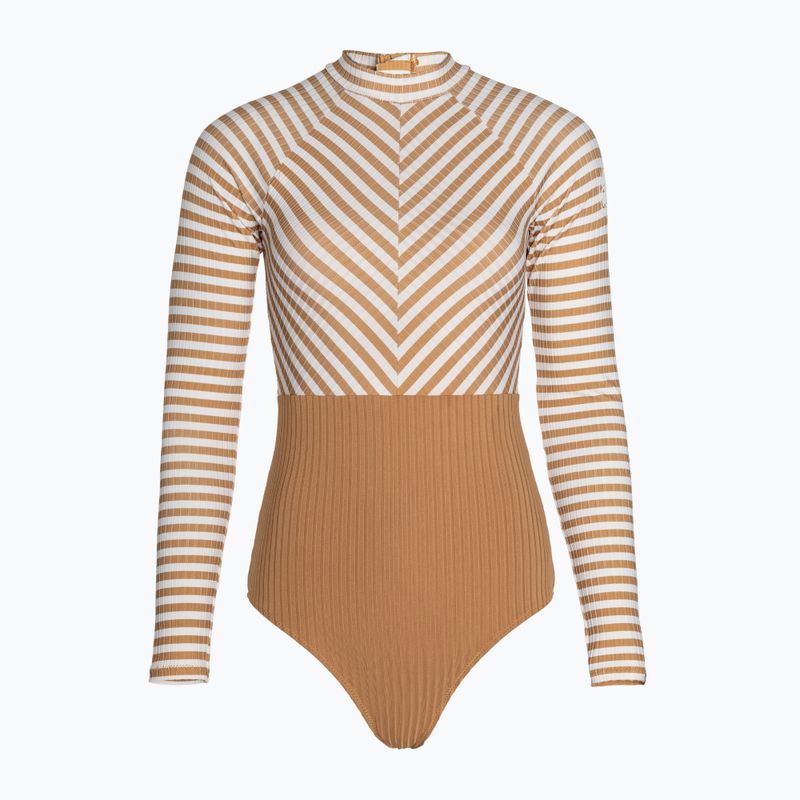 Dámske jednodielne plavky Rip Curl Premium Surf LS Surf light brown