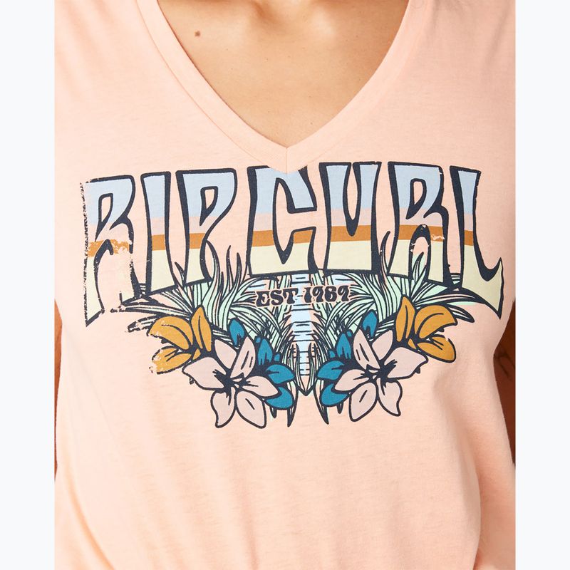Dámske tričko Rip Curl Block Party V Tee bright peach 5