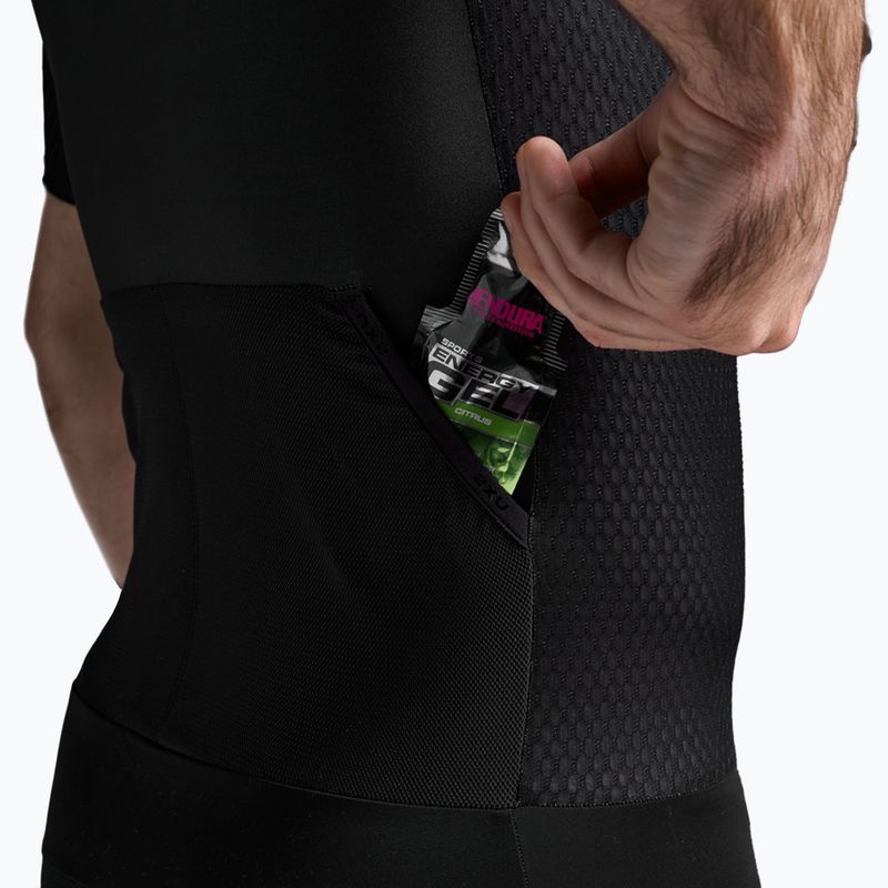 Pánska tritlonová kombinéza 2XU Aero Hex Sleeved black/white 5