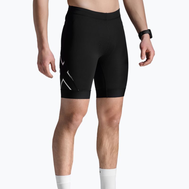 Pánske triatlonové šortky 2XU Core Tri 8" black/white