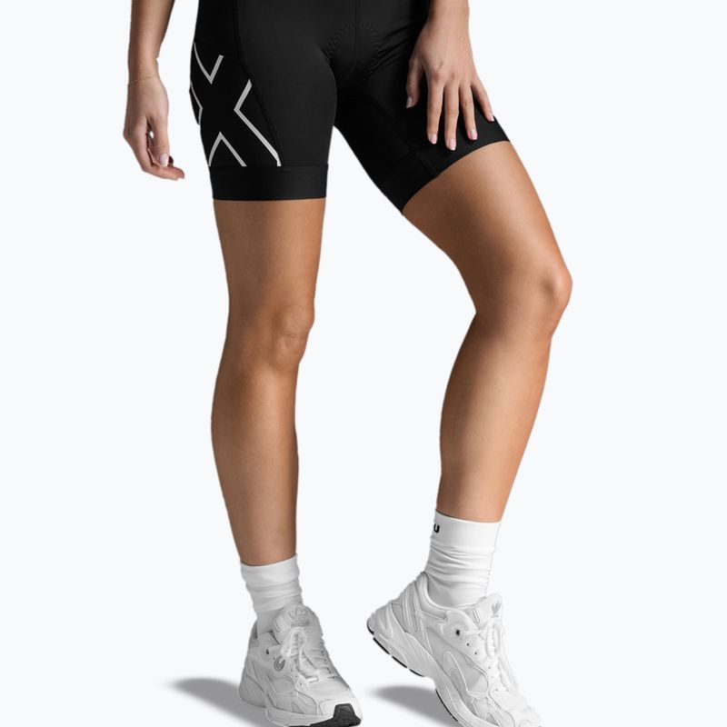 Dámske triatlonové šortky 2XU Core Tri 6" black/white 7