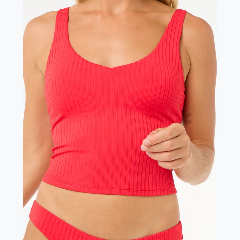 Vrchný diel plaviek Rip Curl Premium Surf Tankini ibištekovo červená 4