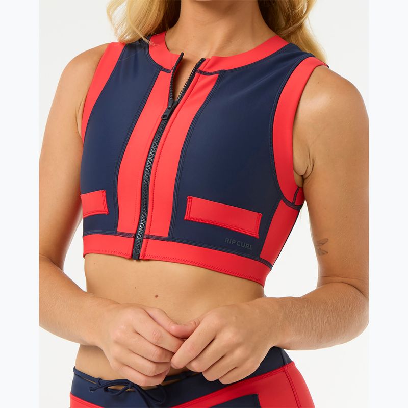 Horný diel plaviek Rip Curl Coco Short Sleeve Vest red/dark blue 6
