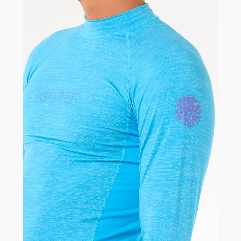 Pánske plavecké tričko longsleeve Rip Curl Dawn Patrol UPF Performance blue paint 5