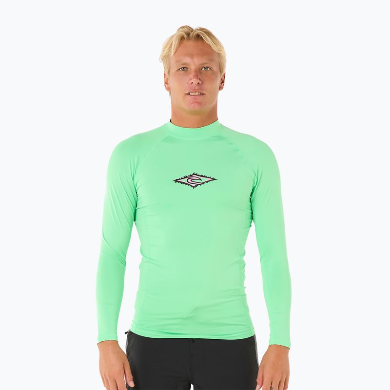 Pánske plavecké tričko longsleeve Rip Curl Raw Energy UPF Performance neon green