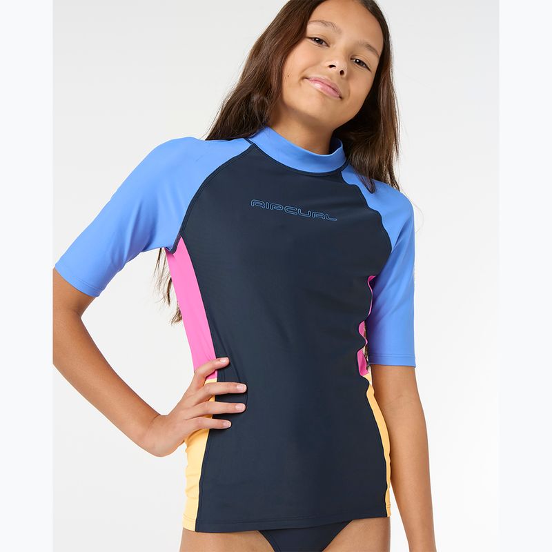 Detské plavecké tričko Rip Curl Block Party Rash Vest navy 4
