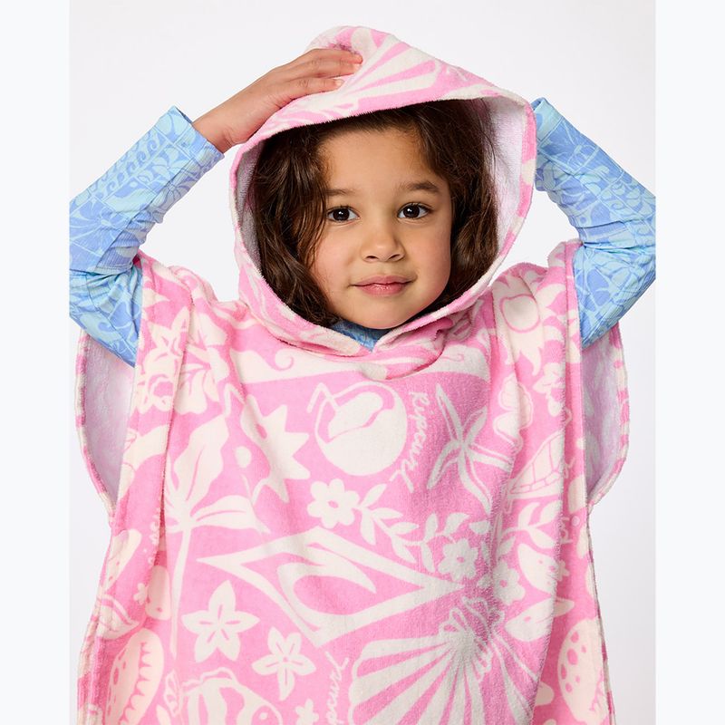 Dámske pončo Rip Curl Mixed Snap Cotton Hooded pink 4