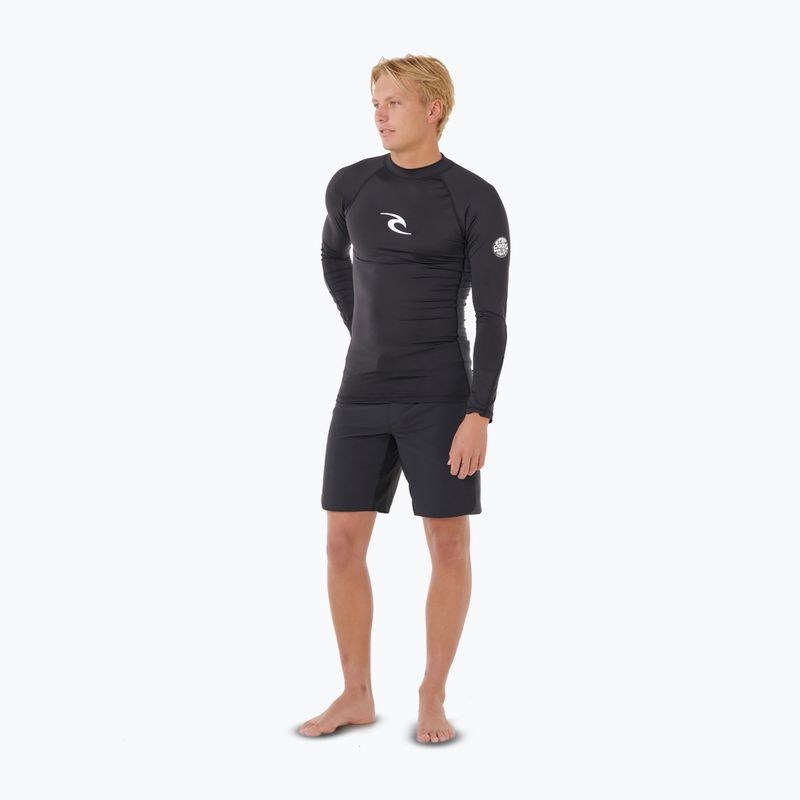 Pánske plavecké tričko s dlhým rukávom Rip Curl Waves Upf Perf black 2