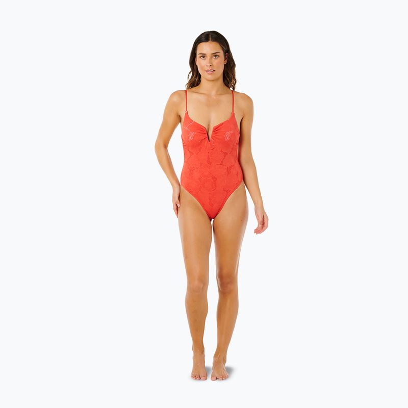 Dámske jednodielne plavky Rip Curl Oasis V Wire Multi Fit red 2