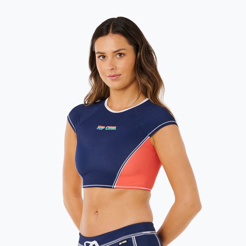 Dámske plavecké tričko Rip Curl Surf Tide Crop Rashvest dark navy 4