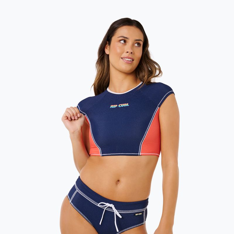 Dámske plavecké tričko Rip Curl Surf Tide Crop Rashvest dark navy 5