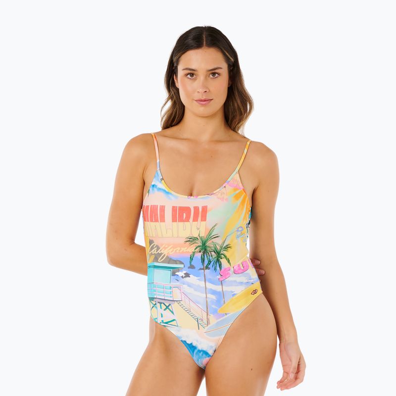 Dámske jednodielne plavky Rip Curl Hotel Malibu Cheeky multicolor