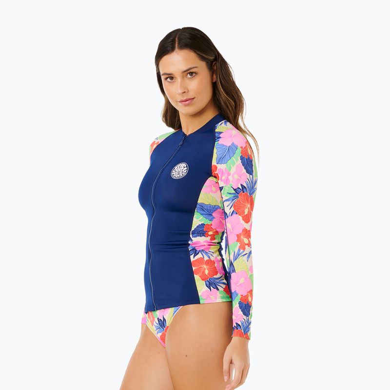 Dámske plavecké tričko longsleeve Rip Curl Party Wave Upf Zip multicolor 4