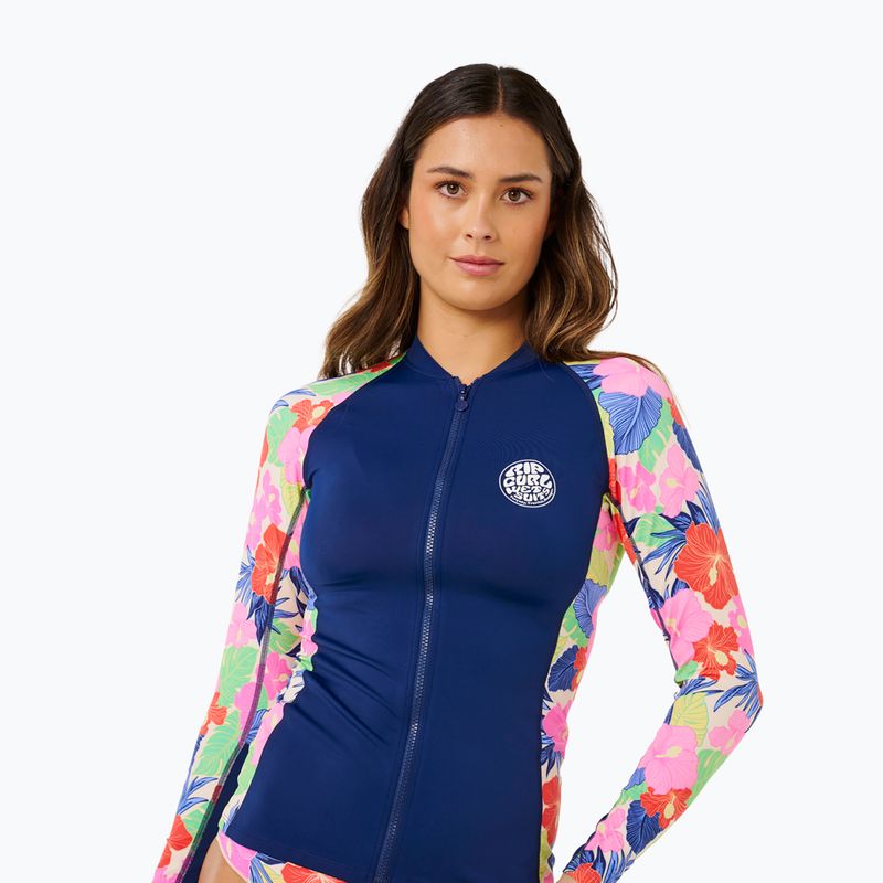 Dámske plavecké tričko longsleeve Rip Curl Party Wave Upf Zip multicolor 5