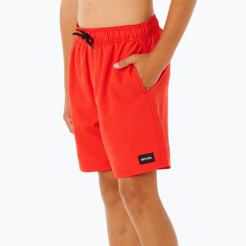 Detské plavkové šortky Rip Curl Offset Volley red 5