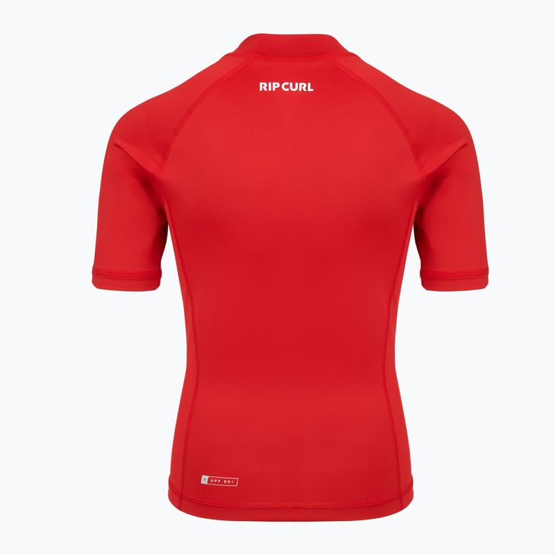 Detské plavecké tričko Rip Curl Waves Upf lava red 2