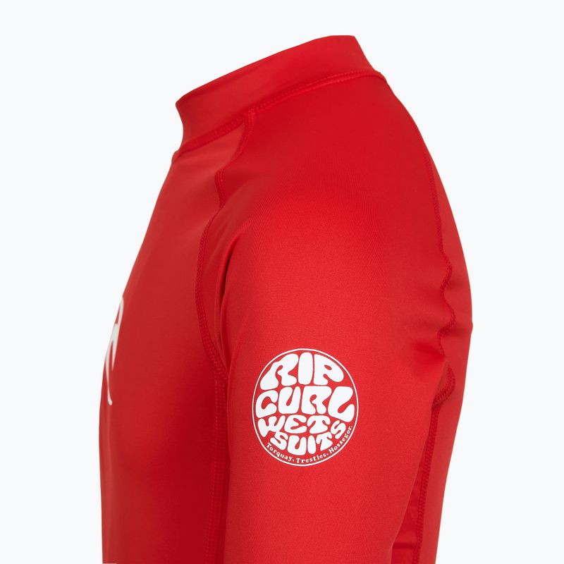 Detské plavecké tričko Rip Curl Waves Upf lava red 5