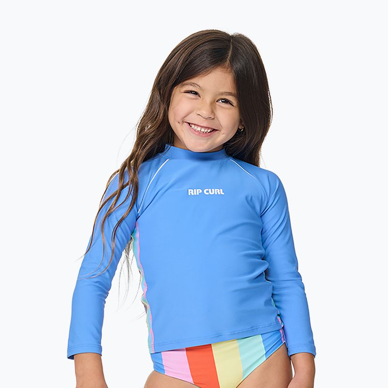 Detské plavecké tričko Rip Curl Sunshine Revival Rashie cornflower blue 6