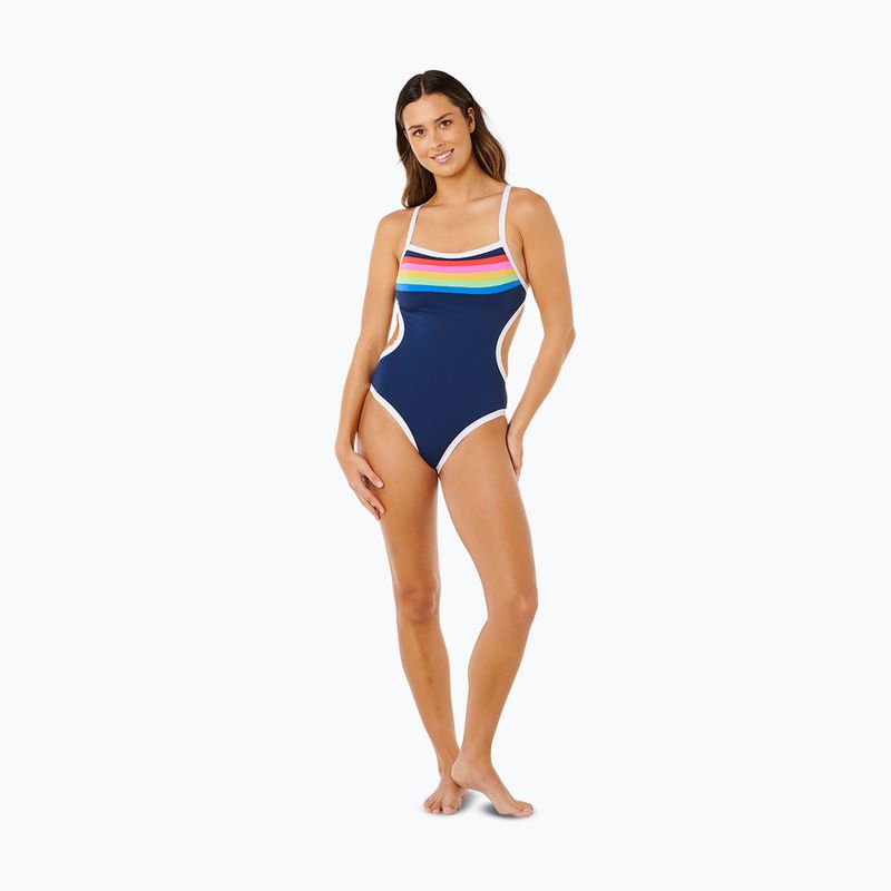 Dámske jednodielne plavky Rip Curl Surf Stripe Cheeky dark navy 2