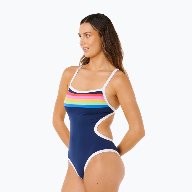 Dámske jednodielne plavky Rip Curl Surf Stripe Cheeky dark navy 4