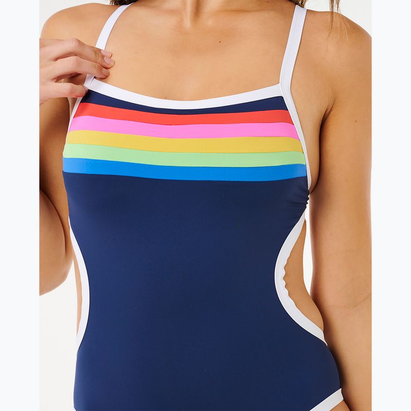 Dámske jednodielne plavky Rip Curl Surf Stripe Cheeky dark navy 6
