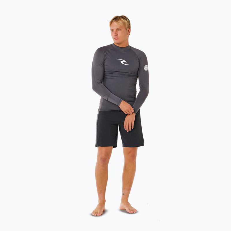 Pánske plavecké tričko s dlhým rukávom Rip Curl Waves Upf Perf charcoal grey 2