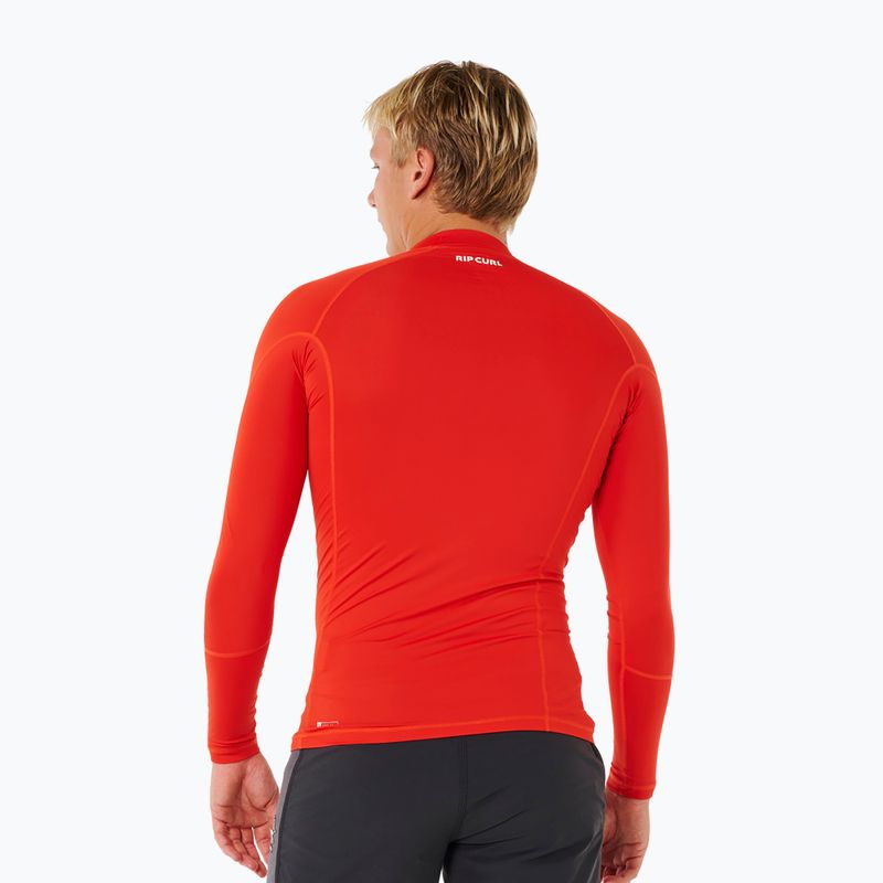 Pánske plavecké tričko s dlhým rukávom Rip Curl Waves Upf Perf lava red 3