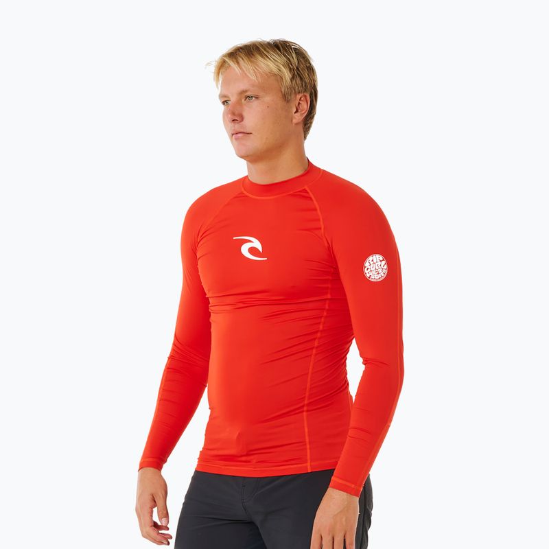 Pánske plavecké tričko s dlhým rukávom Rip Curl Waves Upf Perf lava red 4