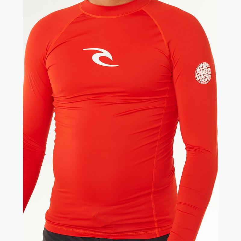 Pánske plavecké tričko s dlhým rukávom Rip Curl Waves Upf Perf lava red 6