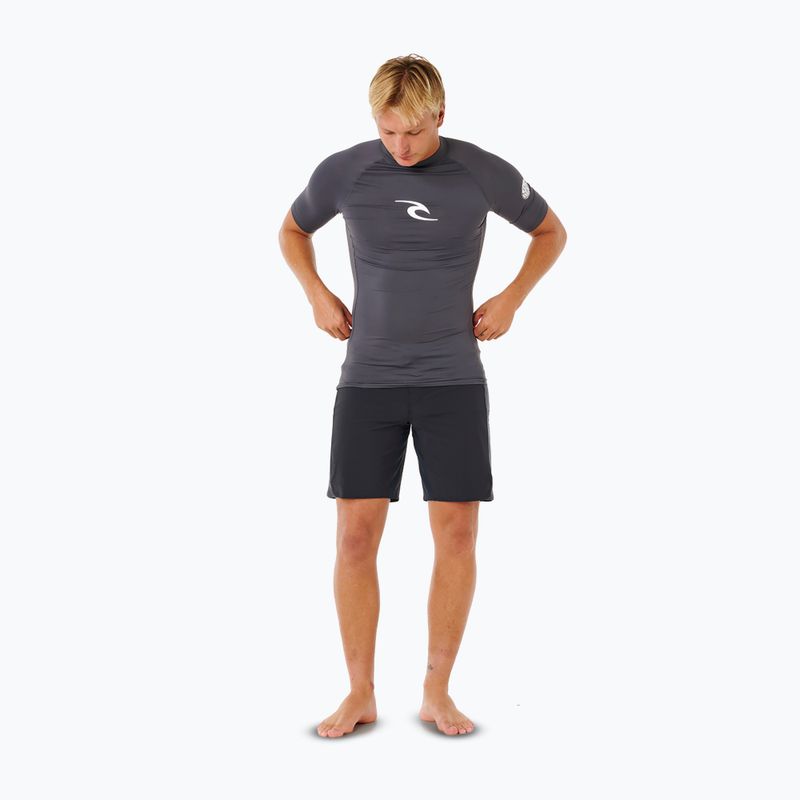 Pánske plavecké tričko Rip Curl Waves Upf Perf charcoal grey 2