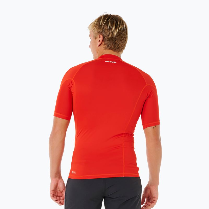 Pánske plavecké tričko Rip Curl Waves Upf Perf lava red 3
