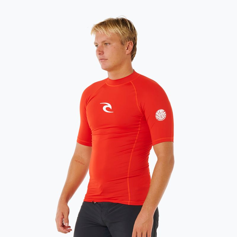 Pánske plavecké tričko Rip Curl Waves Upf Perf lava red 4