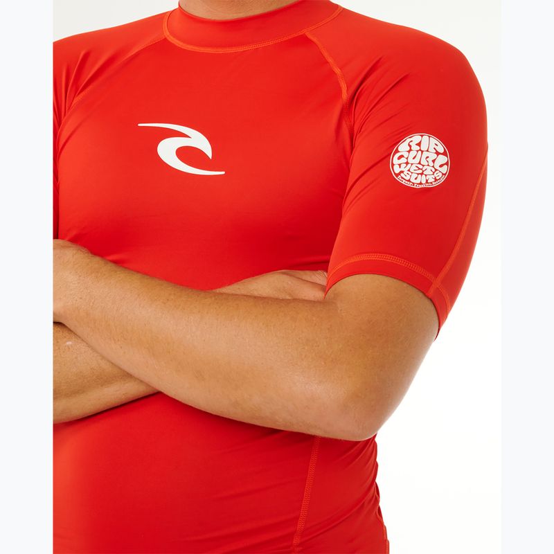 Pánske plavecké tričko Rip Curl Waves Upf Perf lava red 6