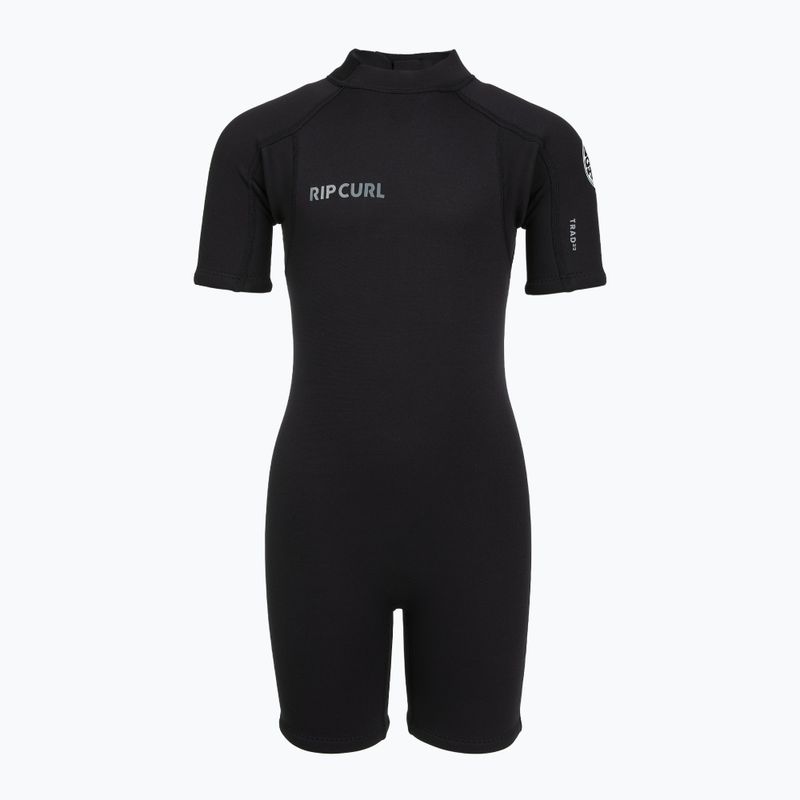 Detský plavecký neoprén Rip Curl Groms Trad 2/2 mm Back Zip Springsuit black 2