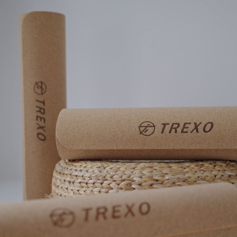 TREXO Podložka na jogu TPE korok 6 mm oranžová YM-C01P 8