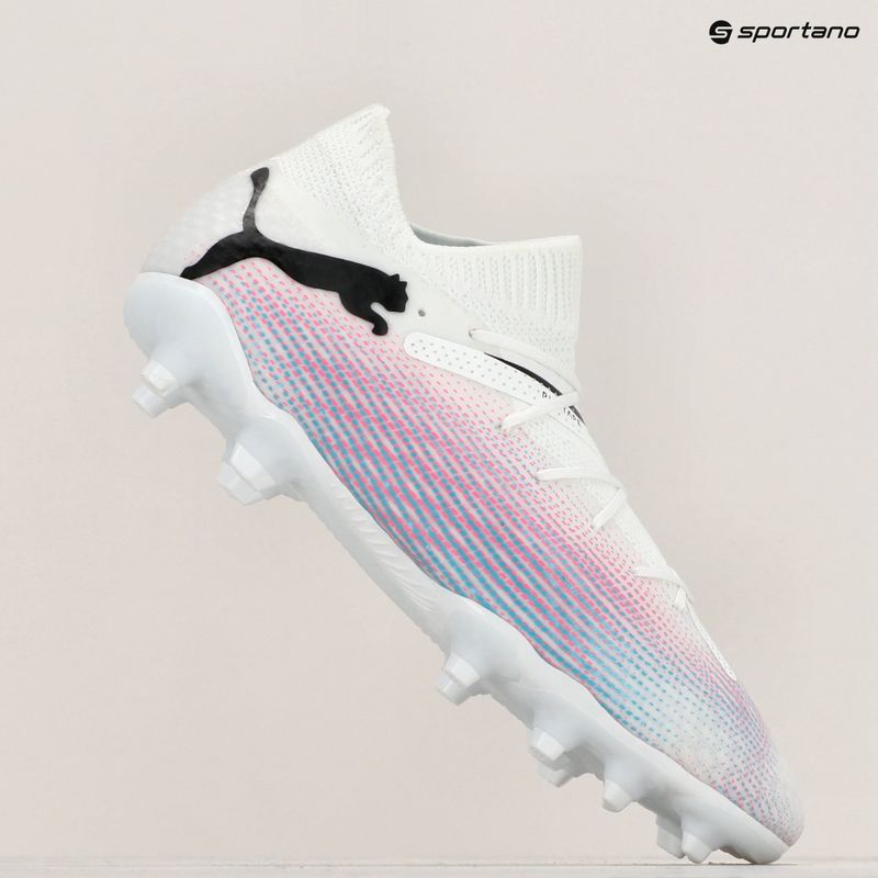 Detská futbalová obuv PUMA Future 7 Pro FG/AG Jr puma white/puma black/poison pink 9
