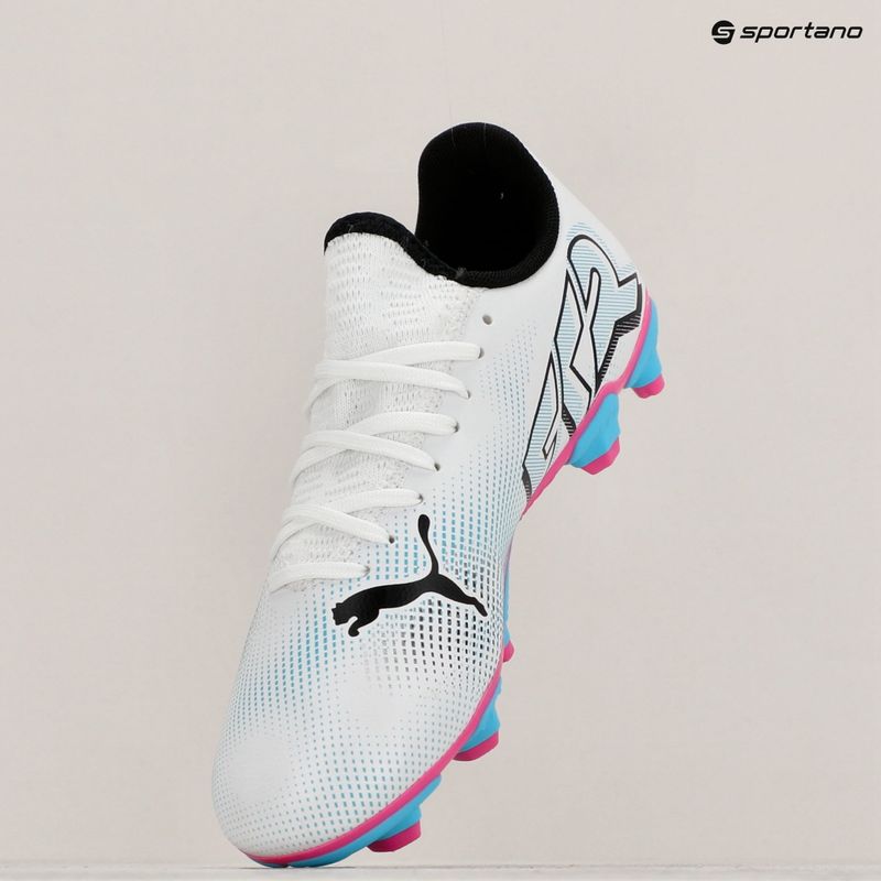 Detská futbalová obuv PUMA Future 7 Play FG/AG puma white/puma black/poison pink 10