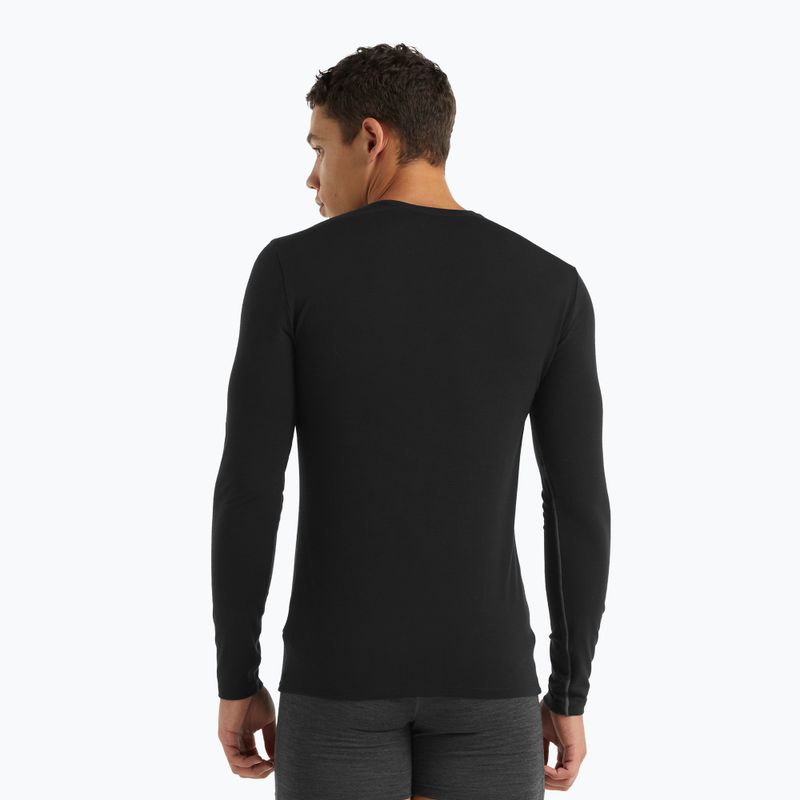 Pánska termoaktívna mikina icebreaker Merino 150 Anatomica Crewe black 3