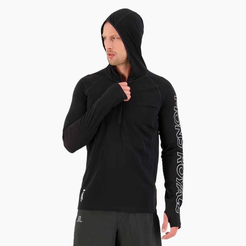Pánska termo mikina Mons Royale Temple Tech Hood black 4