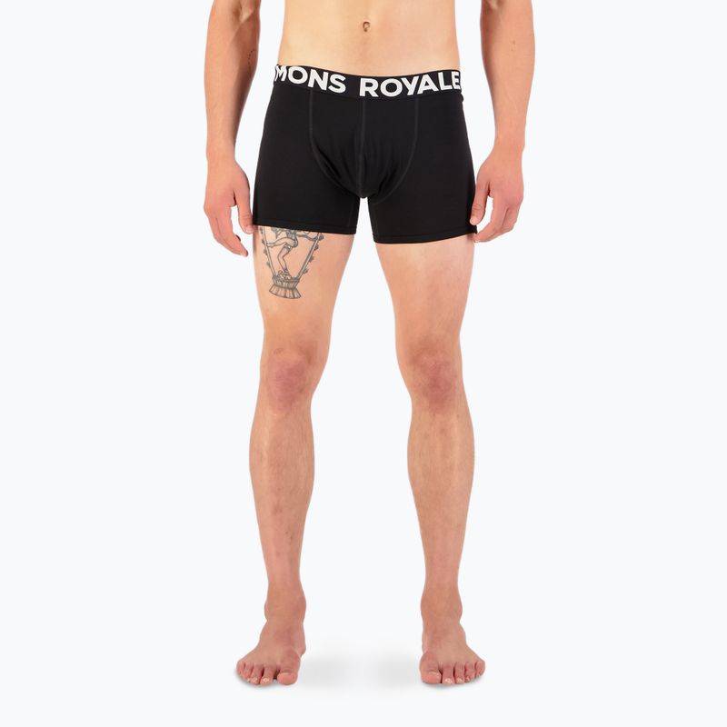 Pánske termo boxerky Mons Royale Hold 'em Shorty Merino black 3