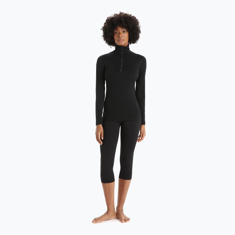 Dámska termoaktívna mikina icebreaker 200 Oasis Half Zip black 2