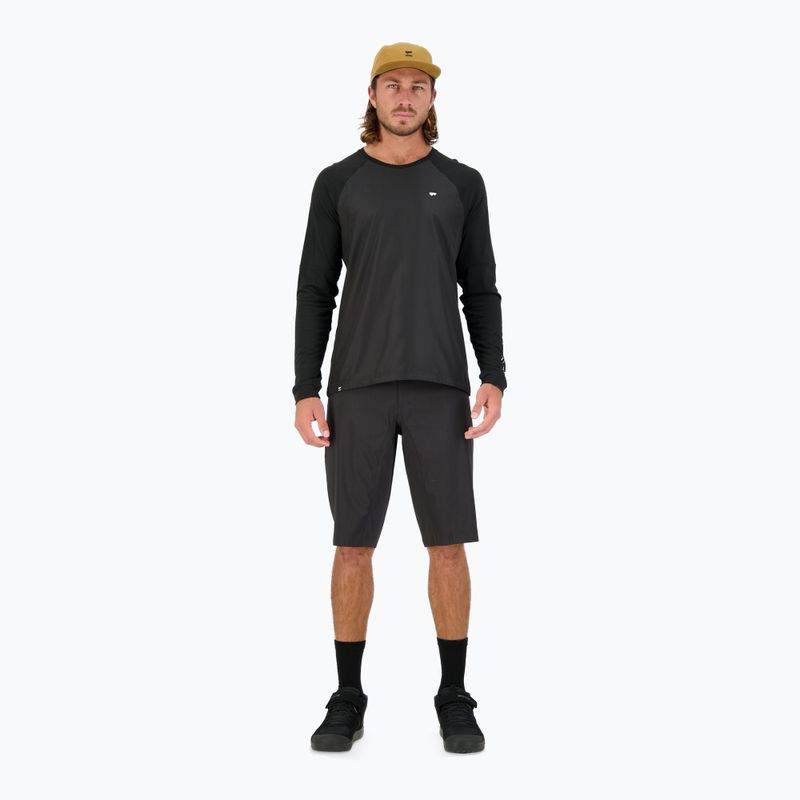 Pánsky cyklistický Longsleeve  Mons Royale Tarn Merino Shift Wind Jersey black 2