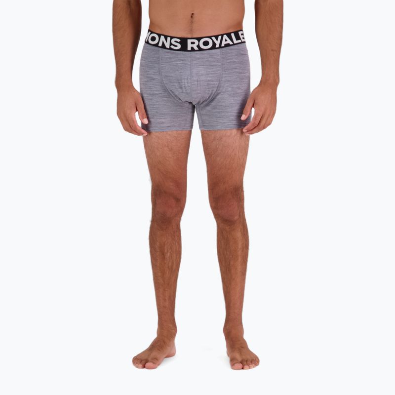 Pánske termo boxerky Mons Royale Hold 'em Shorty Merino grey heather 3