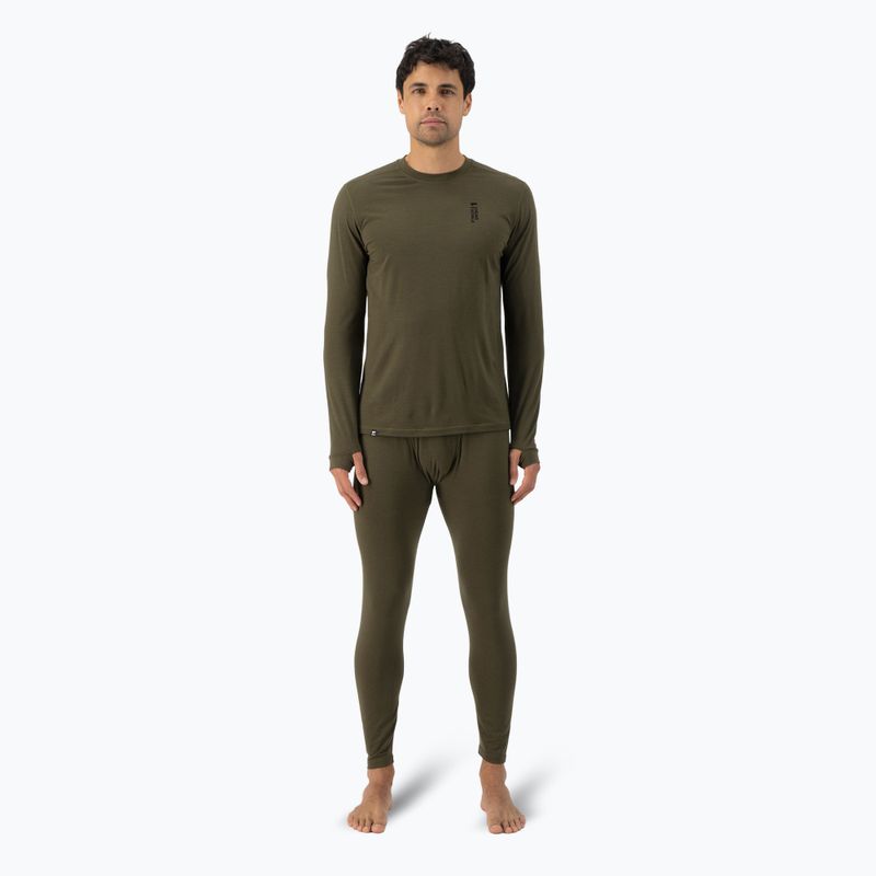 Pánska termoaktívna mikina Mons Royale Cascade Merino Base Layer dark olive 2