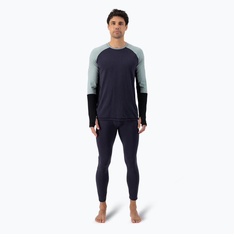 Pánsky termoaktívny longsleeve  Mons Royale Olympus Merino Base Layer dew/ 9 iron/ black 2