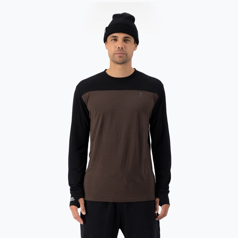 Pánsky termoaktívny longsleeve  Mons Royale Yotei Merino black